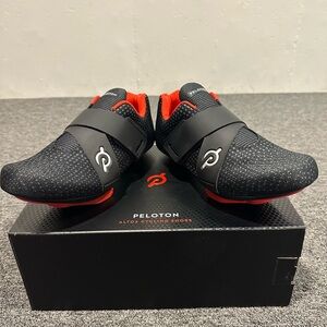 Peloton Black and Red Athletic Shoes with Sleek Design